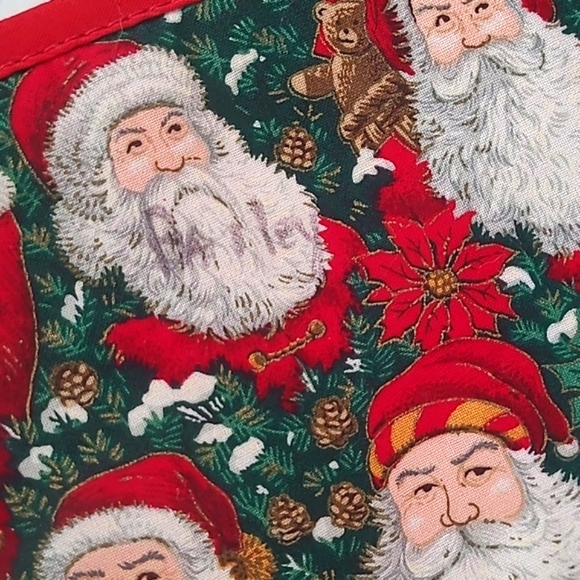 Vintage Handmade Woodland Old World Santa Claus St. Nicholas Christmas Stocking - Picture 13 of 13